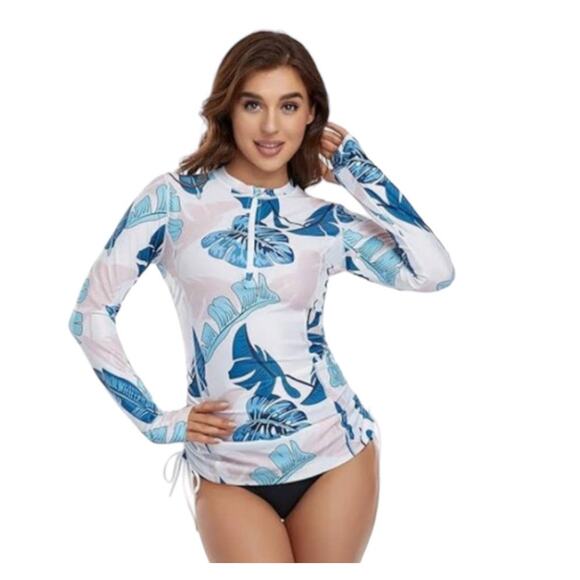 New Long Sleeve UV Sun Protection Wetsuit Swimsuit Top Large - Picture 1 of 4